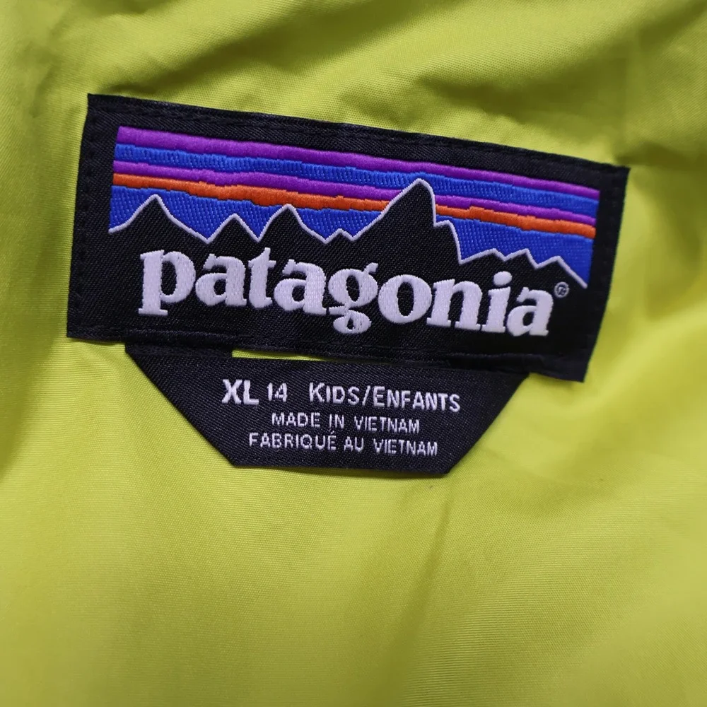 Patagonia Jacket Boys XL 14 Green Nano Puff Brick Quilt Insulated Full Zip Light